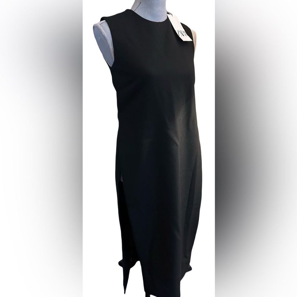 Zara black pull over long vest